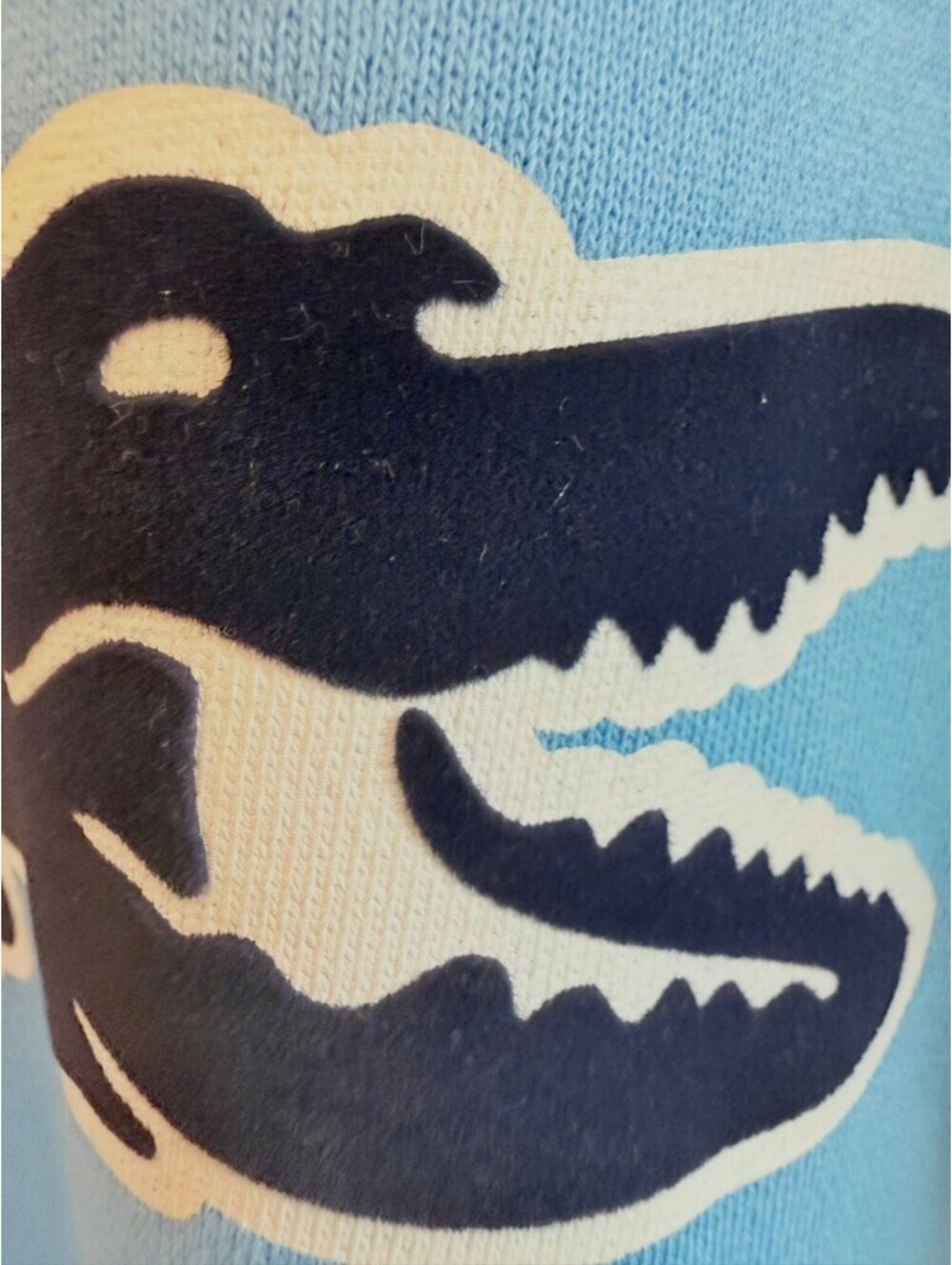 Lacoste Big Croc Logo Sweatshirt XL Blue Classic Fit French Luxury - Picture 5 of 6